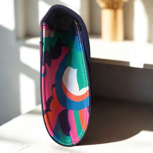 Trina Turk NWT Multicolor Floral Cloud Abstract Printed Tote Clutch 12.5x6x2 - Picture 4 of 9